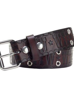 Genuine Leather FTW WTF Unisex Belt - Retro Star Western Punk Country RARE NWT